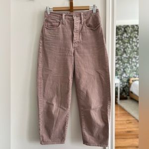 *Madewell* balloon dusty pink jeans - size 26